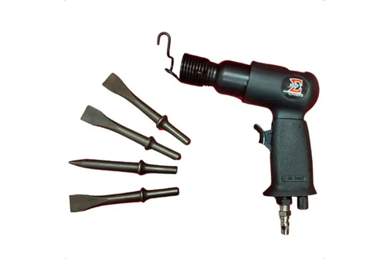 Martelete Pneumático Profissional – Curso 150mm com Cinzéis Redondos